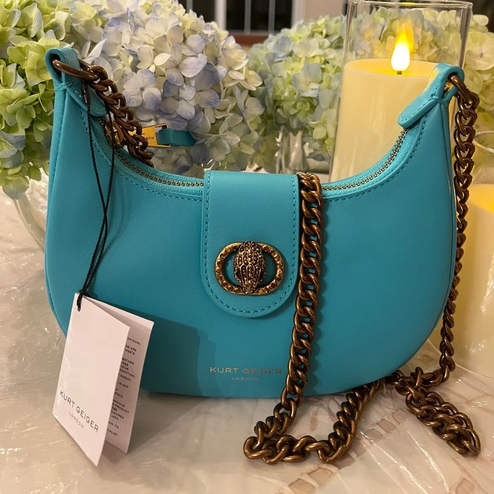 Kurt Geiger London ~ NWT Small Leather Chelsea Hobo Crossbody Bag